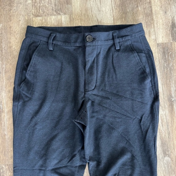 Kit & Ace High Rise Fabric Straight Leg Navy Pants - Picture 7 of 8